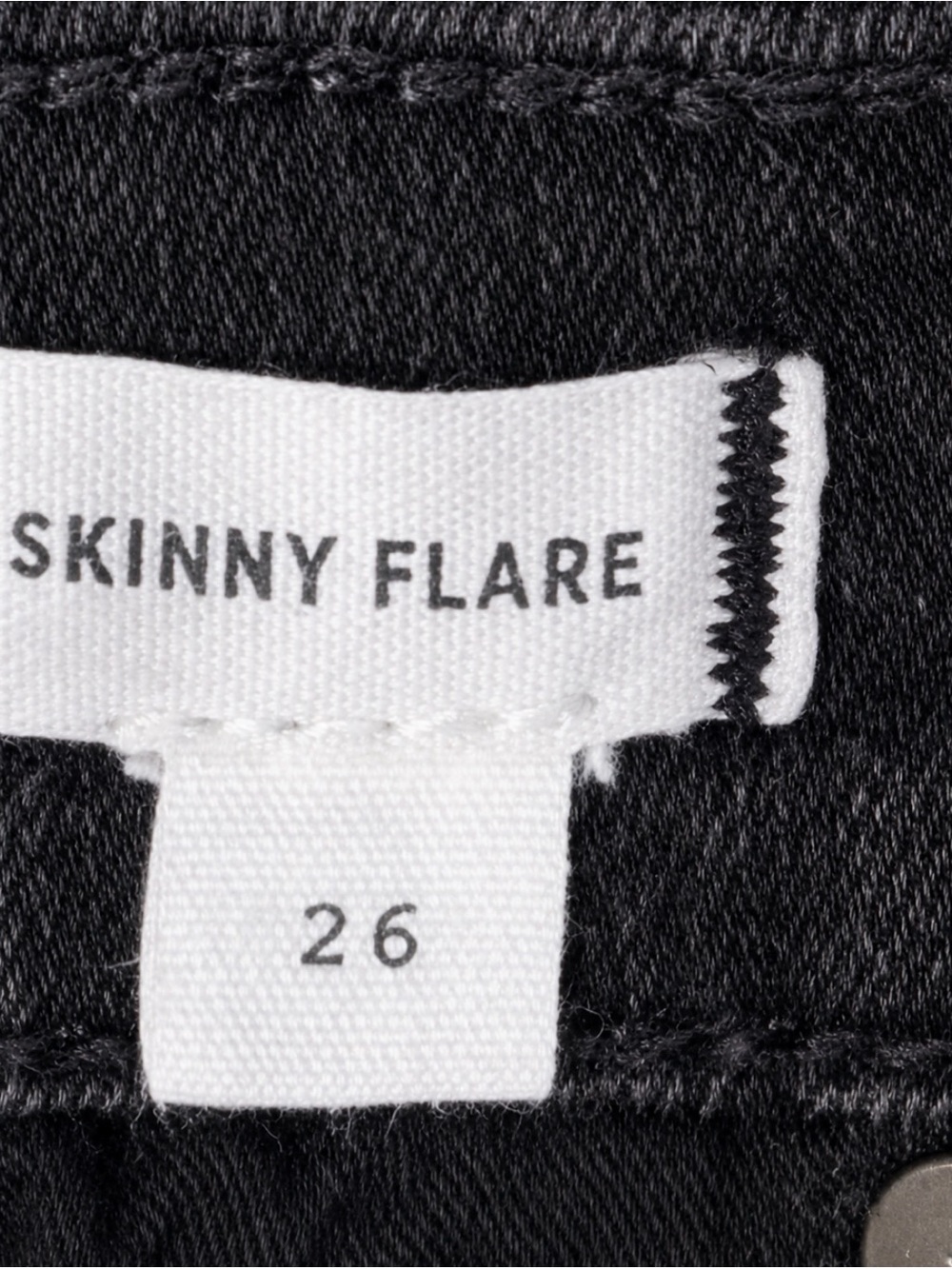 MADEWELL Black 70s Skinny Flare Jeans Size 26 - Picture 8 of 8